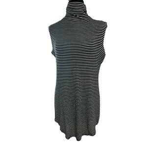 Joah Brown Black, White Stripes Lenox Dress Size Small